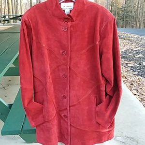 LINEA BY LOUIS DELL'OLIO RED SUEDE JACKET